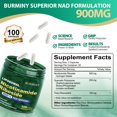 thumbnail image 2 of Suplemento: BURMINY NAD, nicotinamida, ribósido, resveratrol, 900 mg, 2 of 7