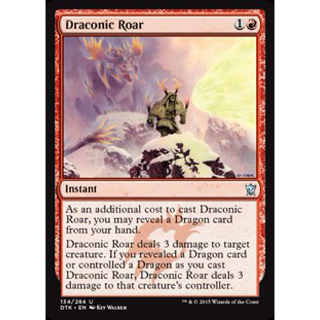 MtG Dragons of Tarkir Draconic Roar [Foil] (Best Dragon Cards Mtg)
