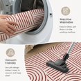 thumbnail image 5 of Washable Area Rugs 3x5 FT Red Boho Rugs for Living Room Non-Slip Soft Non-Shedding Low-Profile Rectangle Abstract Geometric Curves Lines Modern Large Rug Carpet for Bedroom Dining Room Home Decor, 5 of 8