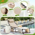 thumbnail image 2 of Vineego Foldable with Sauna, Lounge Coffee Chair 12 Inch High 5-Position Adjustable Patio Lounge Chair Beach Pool Coffee Chair,Biege, 2 of 8