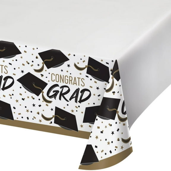 Golden Grad Paper Tablecloth