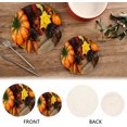 thumbnail image 4 of SKYSONIC Pumpkin Pine Cones Pot Holders Trivets, 2 Pcs Heat Resistant Trivets,Fall Autumn Cotton Thread Weave Mats for Hot Pads Pans Pot Bowl Teapot for Kitchen Decor, 4 of 7