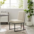 thumbnail image 5 of Tufted Side Dining Chair, Set of 2, Fabric, Metal Steel, Beige, Modern Contemporary Urban Design, Kitchen Room Cafe Bistro Restaurant Hospitality, 5 of 10