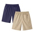 thumbnail image 5 of HILEELANG 5-15T Boys 2-Pack Quick Dry Athletic Sweat Shorts, Elastic Waist Active Shorts with Zipper Pockets for Kids Youth, 5 of 10