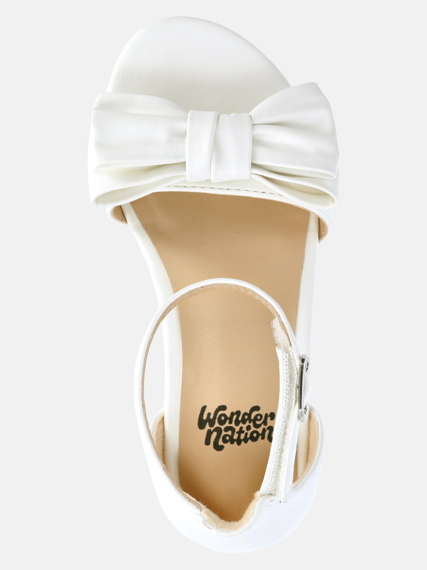Wonder Nation Toddler Girls Dress Heels with Front Bow