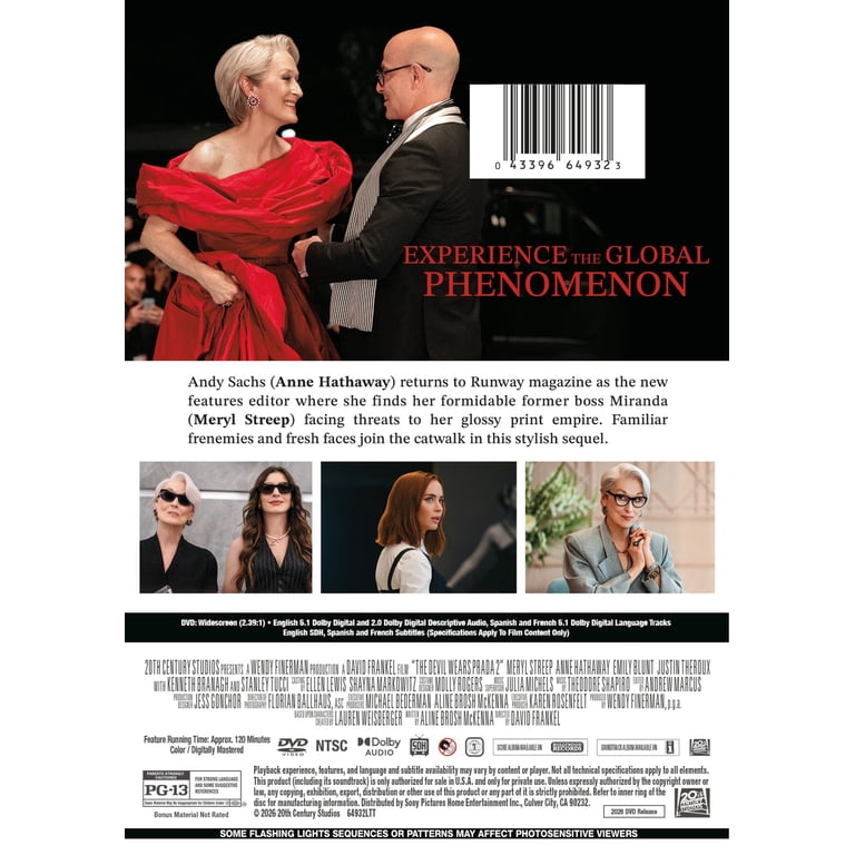 The Devil Wears Prada 2 (DVD) 20th Century Studios, Drama, Comedy