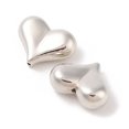 thumbnail image 2 of 500pcs CCB Plastic Beads Heart Platinum 17x22x9mm Hole: 1.6mm, 2 of 3