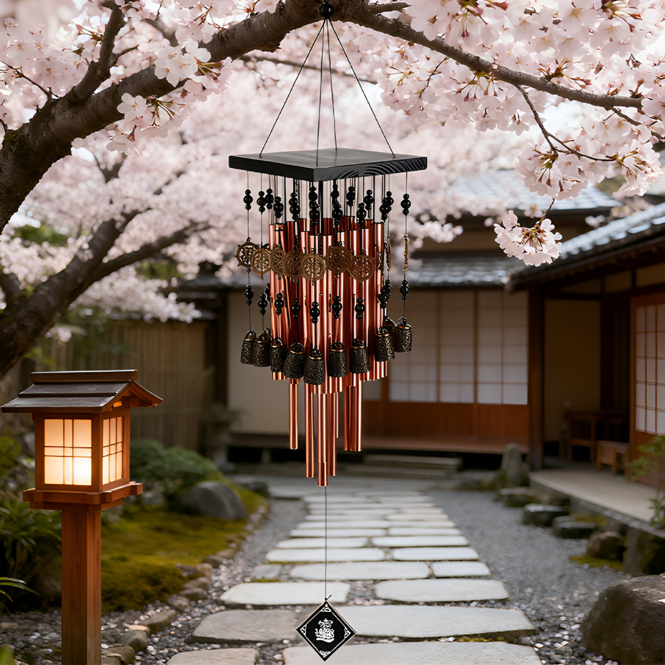 Hibibud Wind Chimes, Elegant Wind Chimes for Outside, Unique Wind Chime for Home Décor, Thoughtful Sympathy Wind Chimes for Remembrance