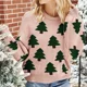 thumbnail image 4 of Suéter de punto para mujer, Jersey holgado de manga farol con cuello redondo, ideal para Navidad, otoño e invierno, novedad de 2023, 4 of 5
