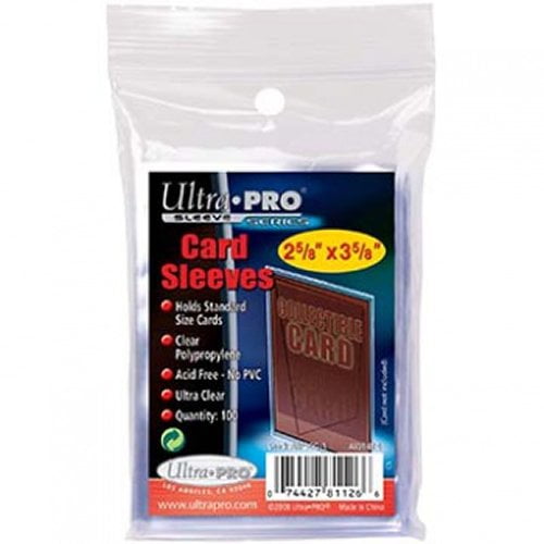 2 5/8 x 3 5/8-Inches Ultra Pro 100 Pcs Soft Card Sleeves 5 Pack