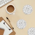 thumbnail image 6 of Multi-Shape Mdf Cork Coaster 4 Pieces Of Anti-Slip, Anti-Wear And Anti-Fouling 3.9in Easy To Clean And Stable Structure White Moroccan Trellis Hand-Drawn Sketch_1 Round Shape, 6 of 7