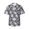 thumbnail image 1 of Fotbe Lilies Flowers Camisa Hawaiana para Hombre Unisex – Camisa Casual de Verano con Botones de Manga Corta de Algodón y Lino,Large, 1 of 7