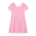 thumbnail image 5 of Gubotare Little Girl Dress Girls Dress Short Sleeve Sleepshirts,Heart Print Princess Daily Dress Size 4-5T (Pink,4-5 Years), 5 of 8