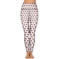 thumbnail image 4 of Red Poker Hearts Leggings Playing Cards Print Graphic Yoga Pants Push Up Fitness Yoga Legging Women Cute Stretch Sports Tights, 4 of 6