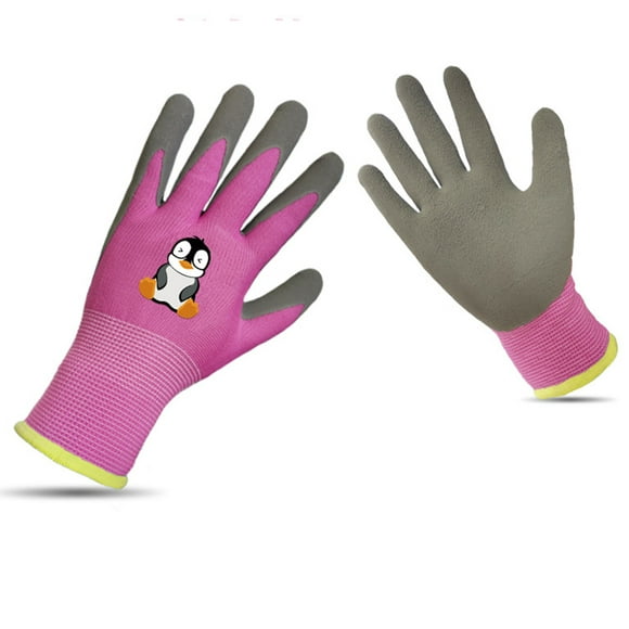 2 Pairs of Children's Cartoon Gardening Gloves Riding Roller Skating Wear Resistant Tear
