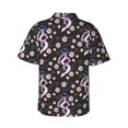 thumbnail image 3 of Daiia Snake And Floral1 Hawaiian Shirt for Men Gentle Cotton Regular Short Sleeve Casual-Large, 3 of 9