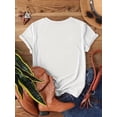 thumbnail image 2 of Women's Summer Paris Fashion Print T-Shirt - Vintage Style, Round Neck, Short Sleeve, Stretch Polyester Blend, Eiffel Tower and Arc de Triomphe Design, Ladies T Shirts, 2 of 5