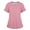 Pink #060, variant on V-Neck Scrubs Top for Women – Stretchy Breathable Fabric with Pockets, Easy Care & Classic Dark Purple XL