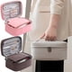 thumbnail image 2 of Large Portable Makeup Bag with Toiletries Brushes Slots/Divider Retro Lightweight Toiletry Bag with Handle for Home Travel Trip, 2 of 5
