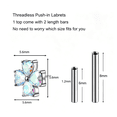 thumbnail image 3 of DESIGNICE G23 Titanium Flat Back Earrings Studs 18G 16G F136 Implant Grade Titanium Labrets Press Fit Threadless Push"Dainty Cartilage Conch Lobe Lip Tragus Piercing Jewelry, 3 of 5