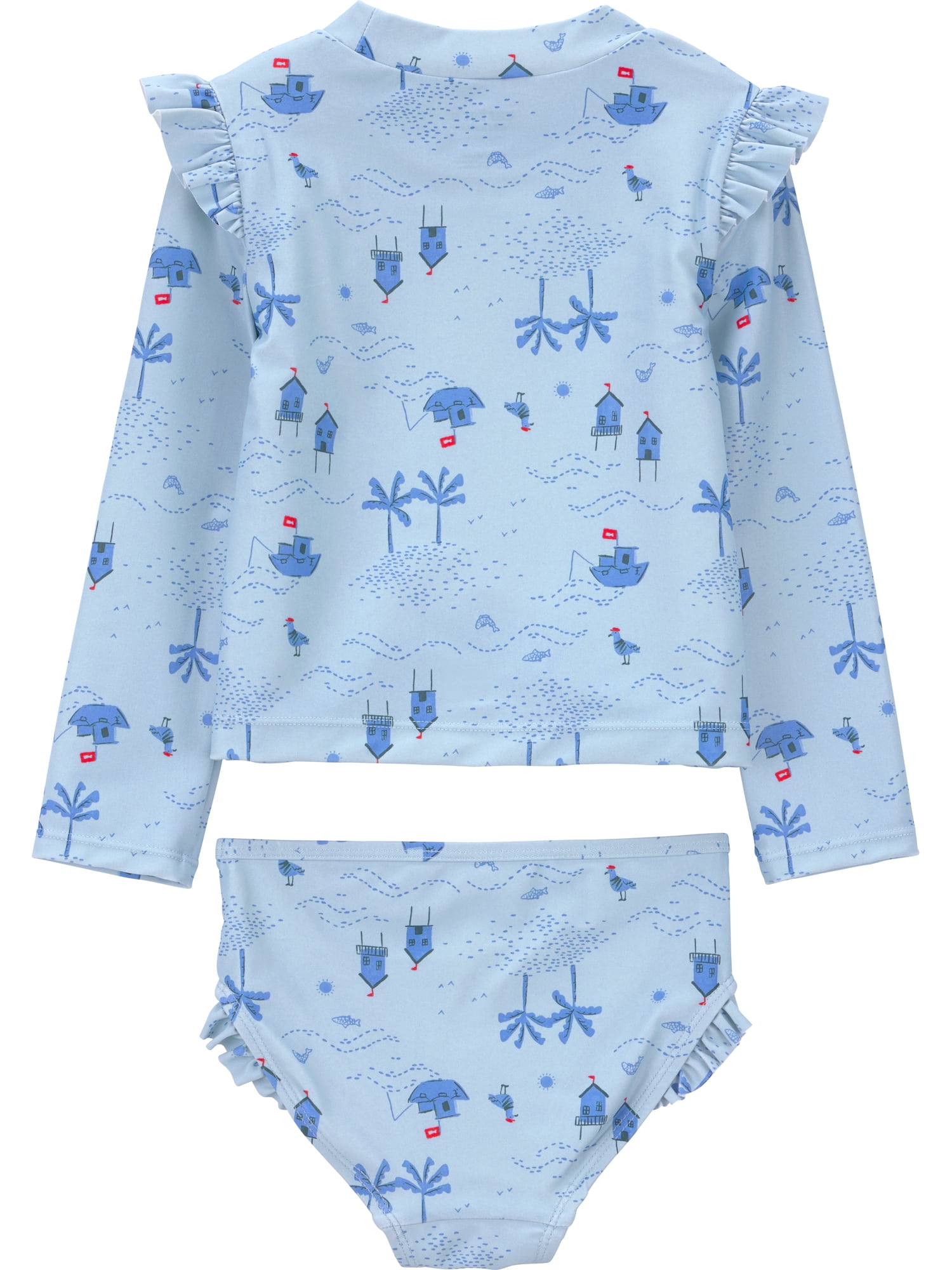 Carter's Child of Mine Toddler Girl Rash Guard Swimsuit Set, 2-Piece, Sizes 12M-5T