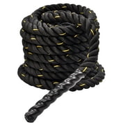 BalanceFrom Battle Rope 1.5 Inch Diameter Poly Dacron 50 FT Length, Heavy Ropes for Home Gym and Workout