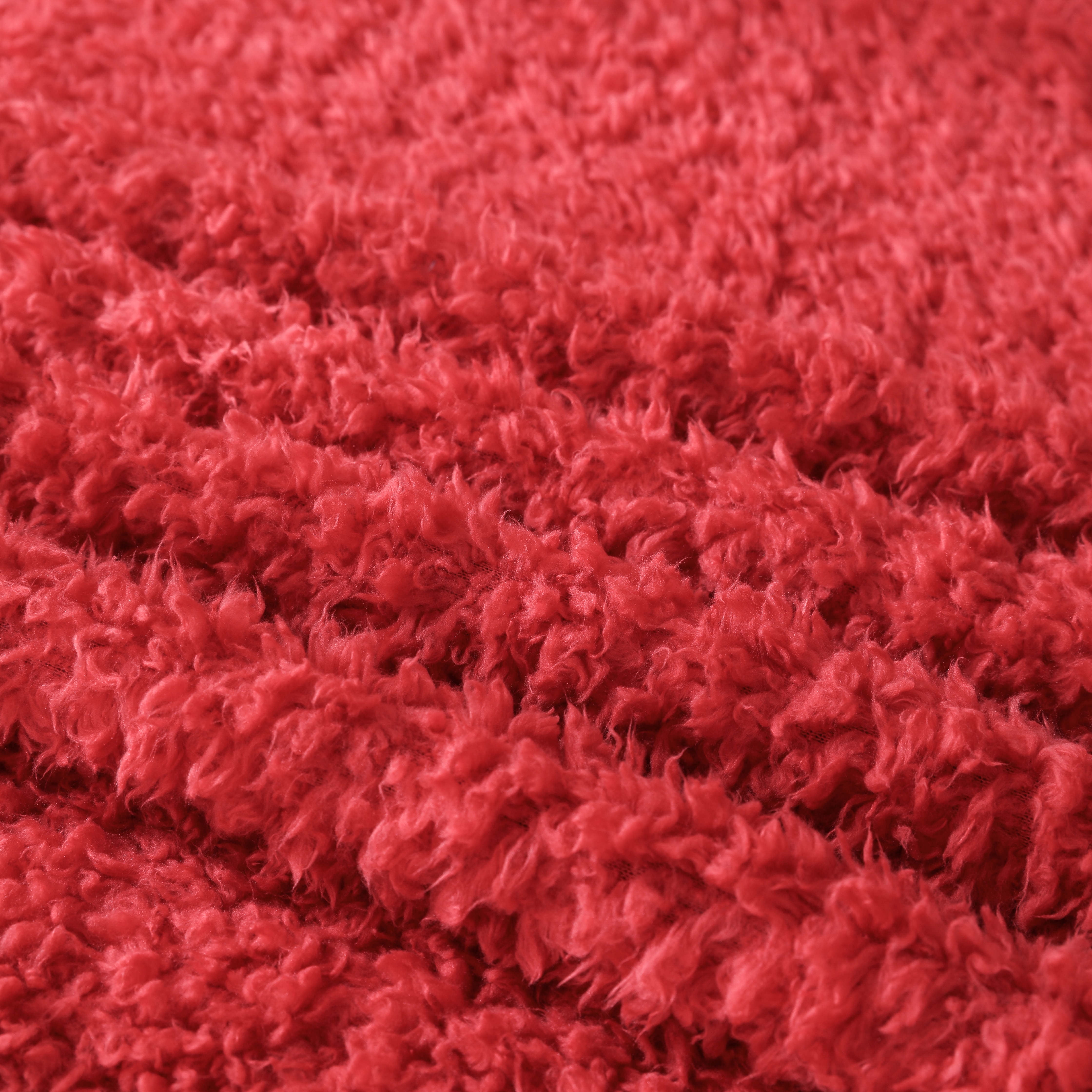 Mainstays Faux Shearling Blanket, Dk. Red, Full/Queen 90"X90", for Adult