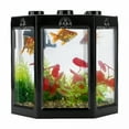 thumbnail image 7 of ACDANC Small Beta Fish Tanks, Stackable Mini Tank Aquarium Starter Kits, No Clean Corners, Tiny Fish Tank for Shrimp Moss Seaweed Balls Sea Monkeys, Black, 7 of 7