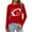 Red, variant on Seductiva Women's Soft Knit Long Sleeve Tee Swomeneatshirt Women Cute Football Graphic Pullover Shirt Football Season Long Sleeve Tops Loose Fit Lightweight Tunic Shirts Fashion Basic Tees