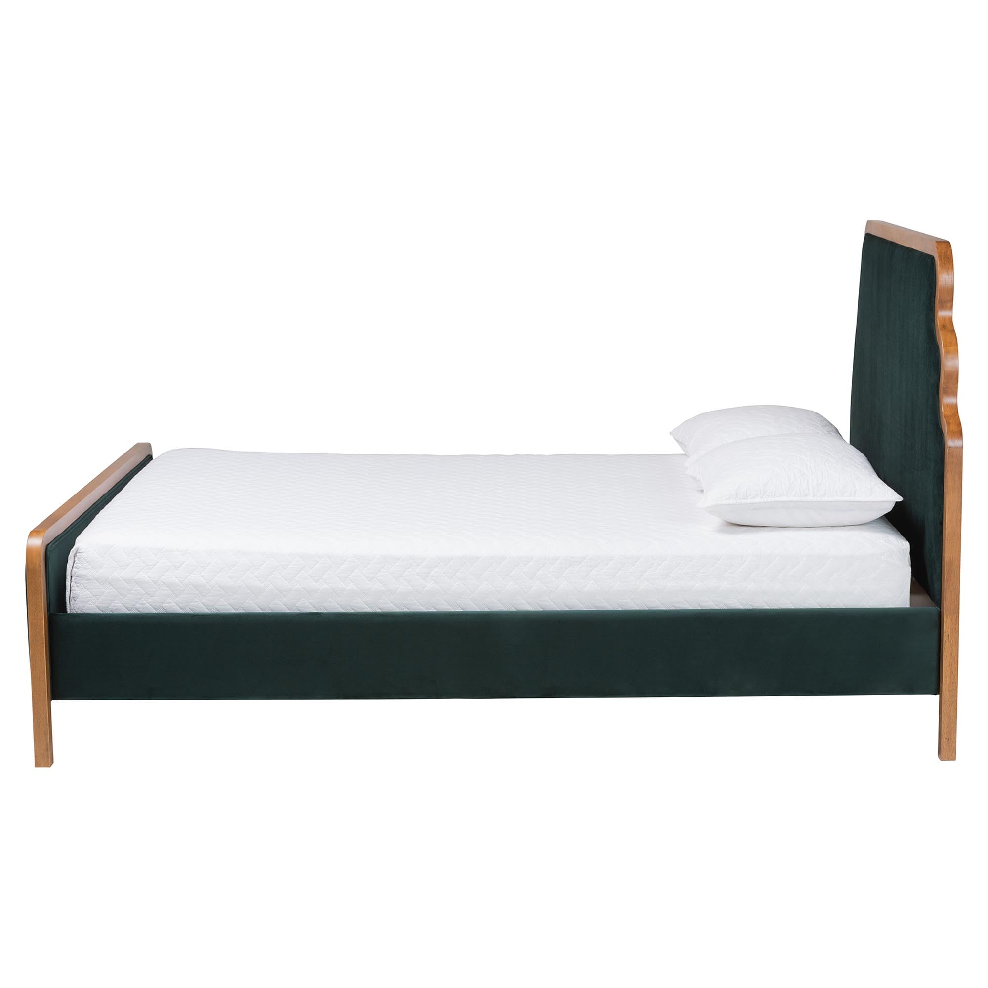 Baxton Studio Gerianne Modern Platform Bed, Queen, Green