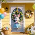 thumbnail image 4 of Stijggn Easter Door Cover Easter Decorations Happy Easter Door Cover Bunny Front Proch Door Sign Banner Spring Easter Party Decorations and Supplies for Jesus Spring Easter Party Decor, 4 of 6