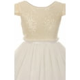thumbnail image 3 of Toddler Girl Cap Sleeve Sequin Mesh Trim Birthday Pageant Flower Girl Dress USA Off White 2 KD 410 BNY Corner, 3 of 3