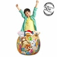thumbnail image 3 of Colorful Storage Toy Bag Chair, Vintage Patchwork Inspired Geometric Shapes Butterflies Flowers Motif, Stuffed Animal Organizer Washable Bag, Large Size, Multicolor, by Ambesonne, 3 of 3