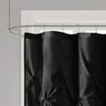 thumbnail image 4 of Madison Park Black Shower Curtain, Faux Satin Bath Curtain with 12 Button Holes, Lightweight Bathroom Curtain Decor, 72” x 72” Shower Curtain, Black, 4 of 5