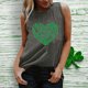 thumbnail image 2 of Gibobby Casual Casual Tops T Cuello Blusa de mujer Camisa sin mangas Camisa redonda Chaleco estampado Camiseta Chaleco y camis de mujer(Gris oscuro,CH), 2 of 5