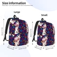 thumbnail image 2 of Bingfone Llama Alpaca Print Canvas College Laptop Backpack, Large Capacity Lightweight College Bookbag Casual Daypack-Small, 2 of 5
