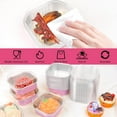 thumbnail image 6 of 30 Pcs Mini Cake Pans with Lids and Spoons Aluminum Foil Cupcake Baking Cups Square Ramekins Cake Cups Containers Disposable Cake Tins for Puddings Cheesecakes,Pink,Topboutique, 6 of 8