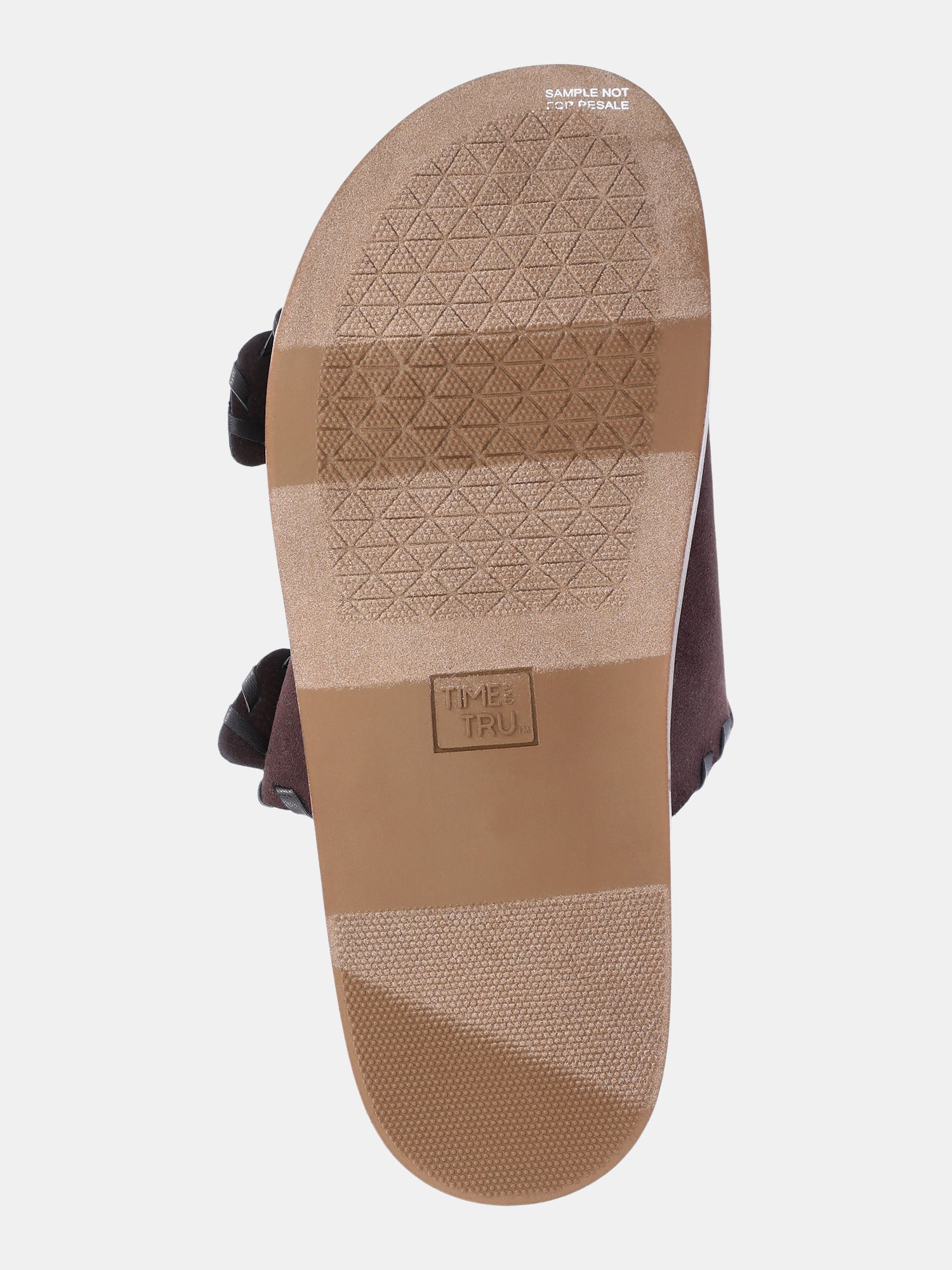 Time and Tru Women's Whipstitch Footbed Sandals
