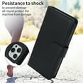 thumbnail image 3 of TECH CIRCLE For iPhone 14 Pro Wallet Case with Card Holder,PU Leather Flip Folio Shell Magnetic Closure Wrist Strap Kickstand Shockproof Protective Cover for Apple iPhone 14 Pro 6.1" 2022,Black, 3 of 6