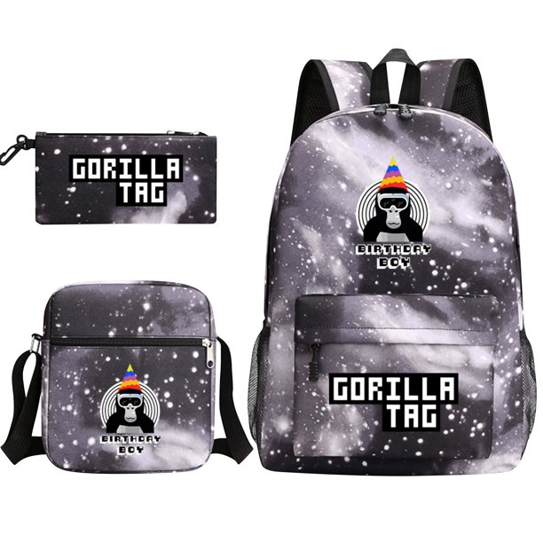 Conjunto de tres piezas de mochilas escolares para estudiantes masculinos y femeninos, estuche para lápices del Campus, bolsas de lona, mochila de gran capacidad
