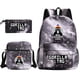 thumbnail image 1 of Conjunto de tres piezas de mochilas escolares para estudiantes masculinos y femeninos, estuche para lápices del Campus, bolsas de lona, mochila de gran capacidad, 1 of 3