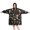 Red Mushroom Leaf, variant on Red Mushroom Leaf Black Pattern Wearable Oversized Blanket,Wearable Blanket Hoodie for Adults,Cozy Hooded Blankets with Super Pockets,Super Warm Fuzzy Pullover for Women & Men