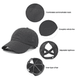 thumbnail image 2 of TELOLY 2Pcs Baseball Cap Spring and Summer Solid Colors Trucker Hat Cross Ponytail Mesh Peaked Cap Sun Hats for Women,Style 3, 2 of 2