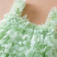 thumbnail image 4 of Fsqjgq Baby Girl Clothes Girls Long Dresses Cute Girls Yellow Dress Green Toddler Girls Sleeveless 3D Butterfly Tulle Princess Dress Dance Party Dresses Clothes 100, 4 of 8