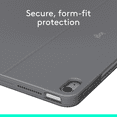 thumbnail image 6 of Logitech Combo Touch iPad Air 13-inch (M2, M3 & M4) (2024, 2025 & 2026) Keyboard Case - Detachable backlit keyboard with kickstand, Oxford Grey, 6 of 10