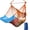 Orange/Brown/Red/Blue, variant on PETGLE Handwoven Cotton Hammock Chair Large Hanging Rope Chair 7.9ft with Detachable Strong Metal Spreader Bar, Breathable Net Swing Seat Color Blocking, Portable with Carry Bag, Indoor Outdoor Use