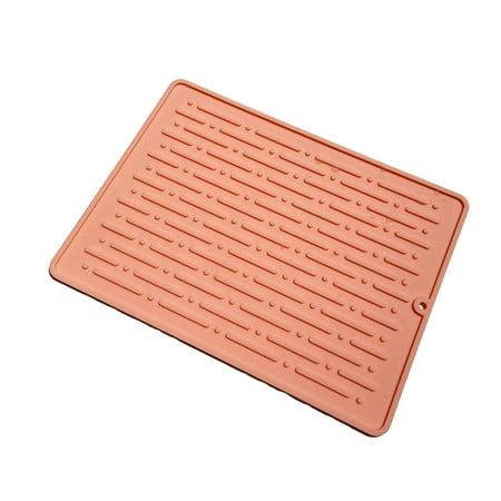 

Silicone Dish Drying Mat Drying Mat For Kitchen Counter Heat Resistant Mat Easy Clean Drainboard Mat Non-Slip Dish Drainer Pad For Kitchen Counter