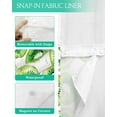 thumbnail image 3 of No Hook Shower Curtain with Snap in Liner, Hello Summer Watercolor Green Kiwi Slice Hotel Shower Curtains for Bathroom, Washable Shower Curtain Liner Set with Mesh Top Window, 72”x78”, 3 of 6