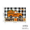thumbnail image 5 of JOOCAR Happy Fall Pumpkin Truck Linen Table Mats Set of 4 for Home Kitchen Table Decor 12x18 inch, 5 of 5
