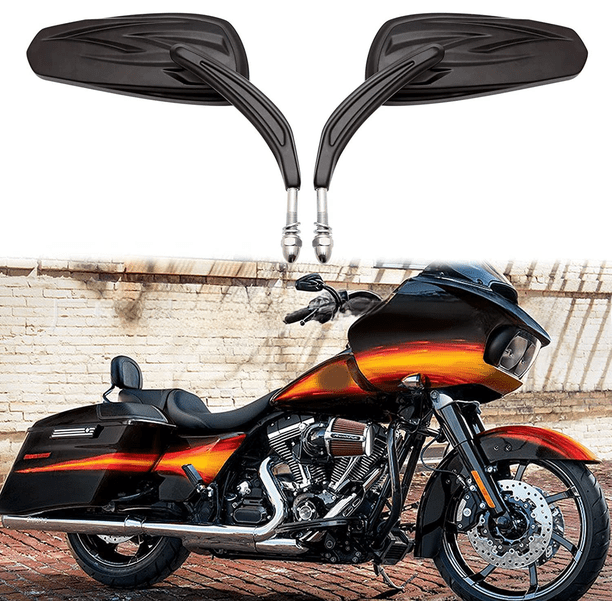 Espejo retrovisor para motocicleta Harley, espejo retrovisor modificado para motocicleta Fat Boy Road King, espejo retrovisor de Metal